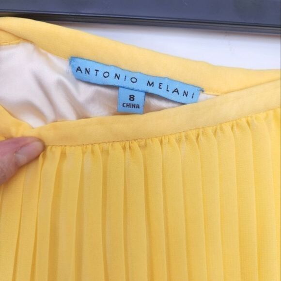 Antonio Melani Genny Pleated Color-Block‎ Green Multi Accordion Peated Skirt - Picture 3 of 3